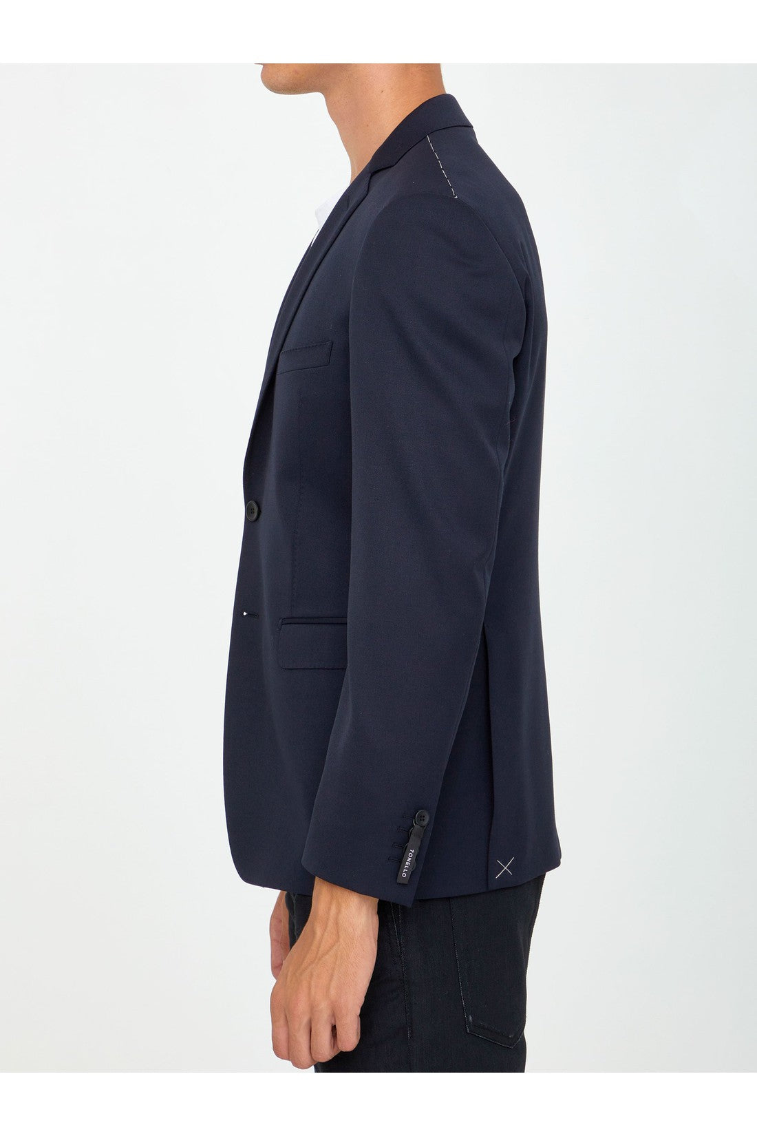 TONELLO-OUTLET-SALE-Blue wool jacket-ARCHIVIST