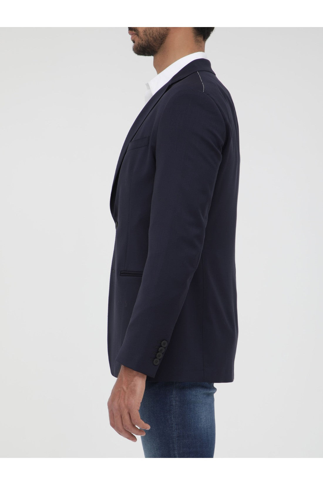 TONELLO-OUTLET-SALE-Blue wool jacket-ARCHIVIST