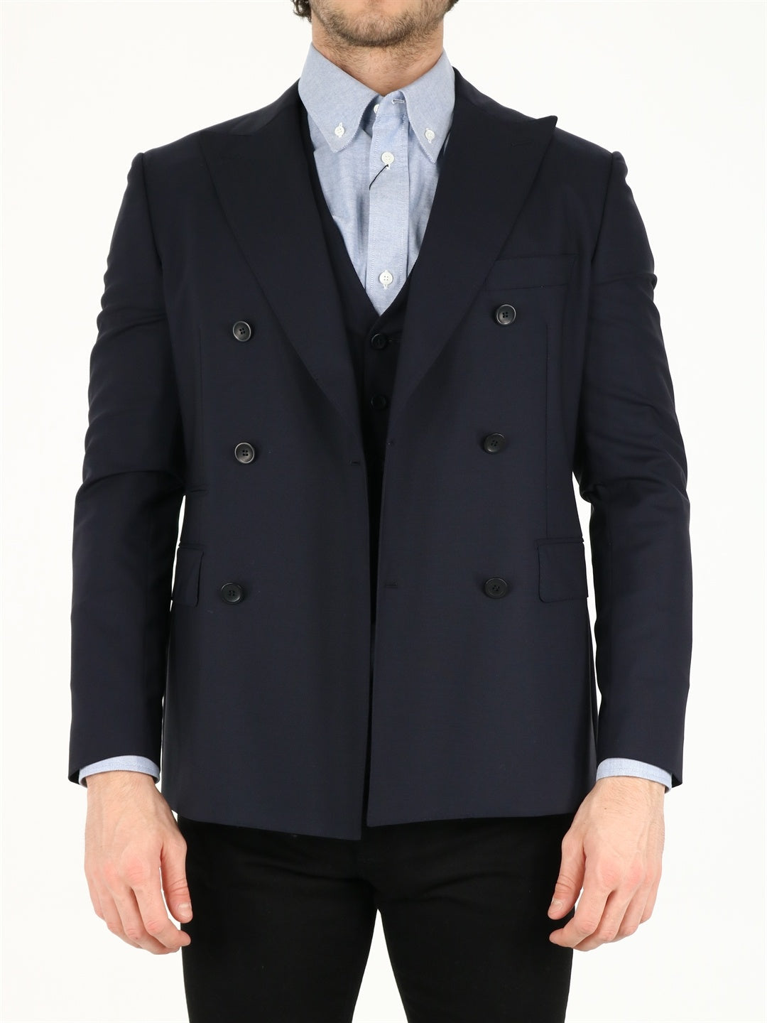 TONELLO-OUTLET-SALE-Blue wool jacket-ARCHIVIST