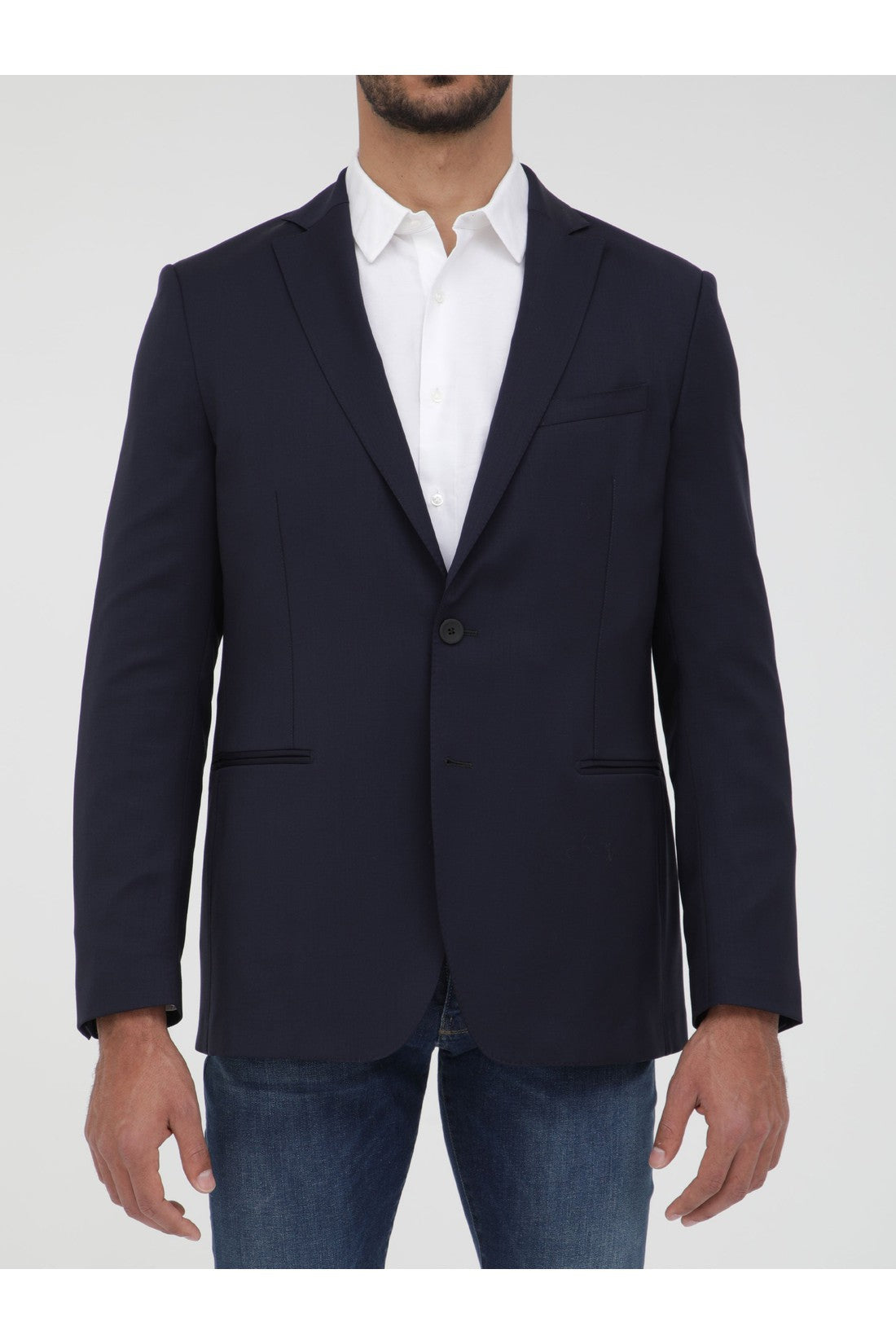 TONELLO-OUTLET-SALE-Blue wool jacket-ARCHIVIST