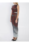 Jean Paul Gaultier-OUTLET-SALE-Blurry Roses maxi dress-ARCHIVIST