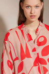 LUISA CERANO-OUTLET-SALE-Bluse mit Two-Tone-Print-Blusen-by-ARCHIVIST