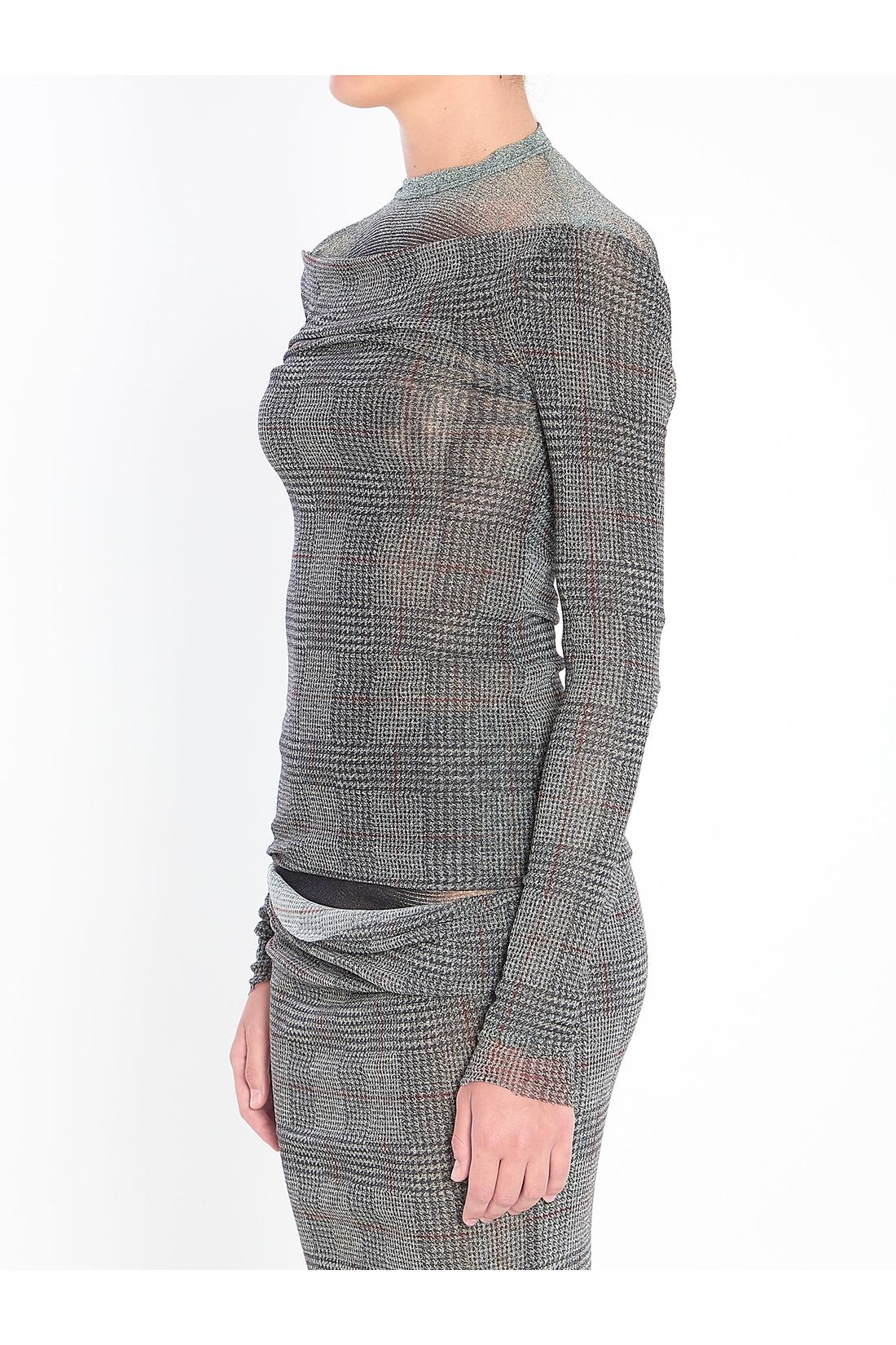 Jean Paul Gaultier-OUTLET-SALE-Body Shadow and Prince of Wales top-ARCHIVIST