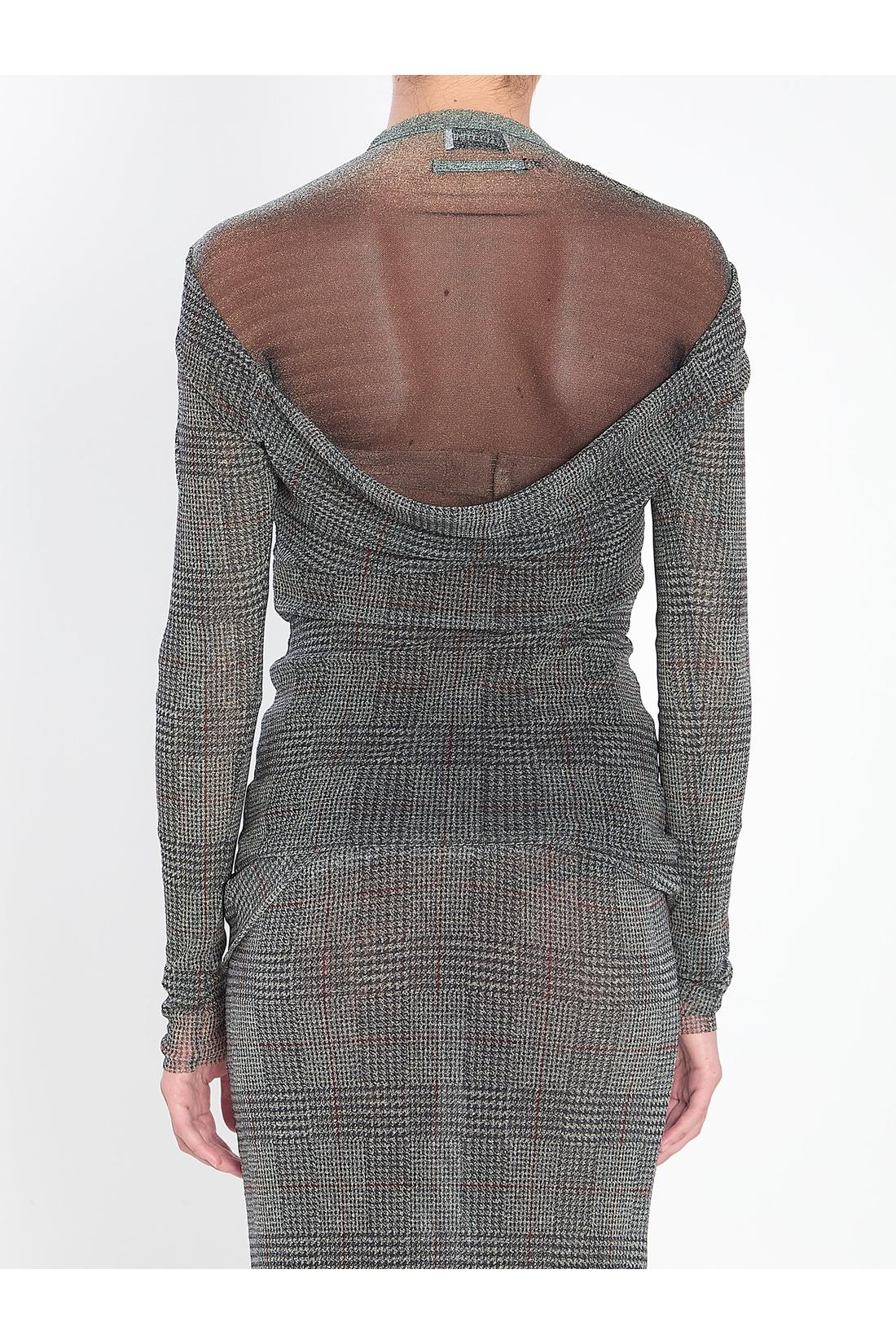 Jean Paul Gaultier-OUTLET-SALE-Body Shadow and Prince of Wales top-ARCHIVIST