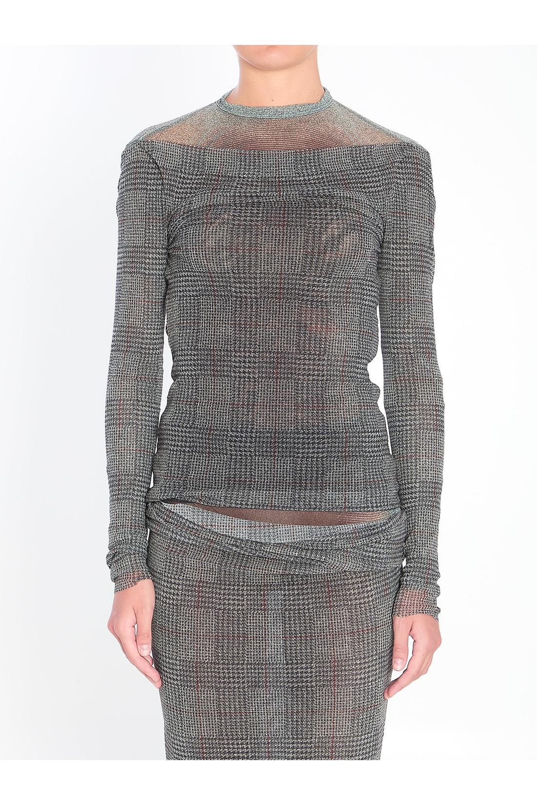 Jean Paul Gaultier-OUTLET-SALE-Body Shadow and Prince of Wales top-ARCHIVIST