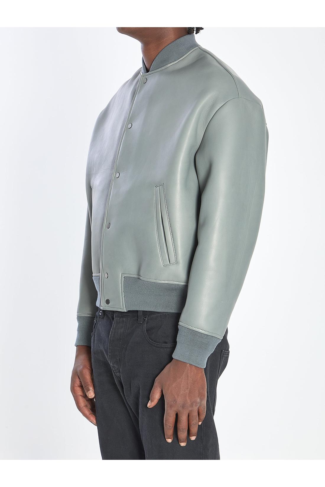 Salvatore Santoro-OUTLET-SALE-Bomber jacket in plongé nappa leather-ARCHIVIST