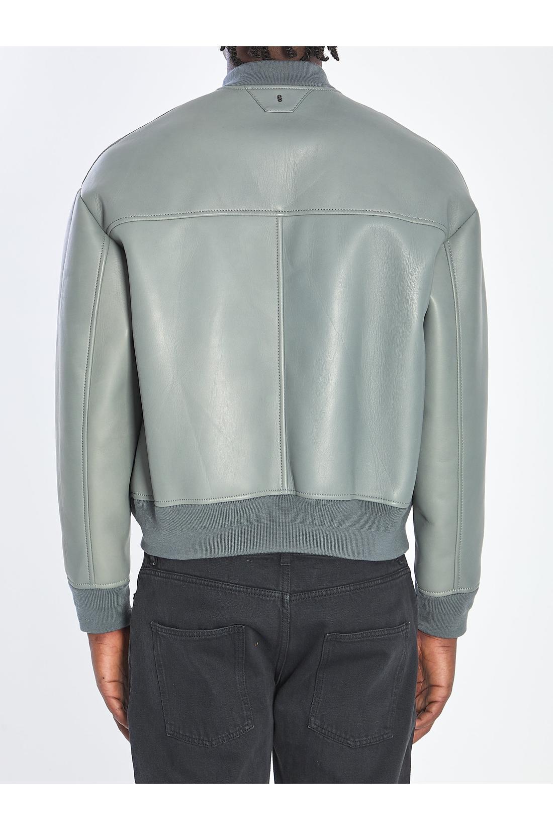 Salvatore Santoro-OUTLET-SALE-Bomber jacket in plongé nappa leather-ARCHIVIST