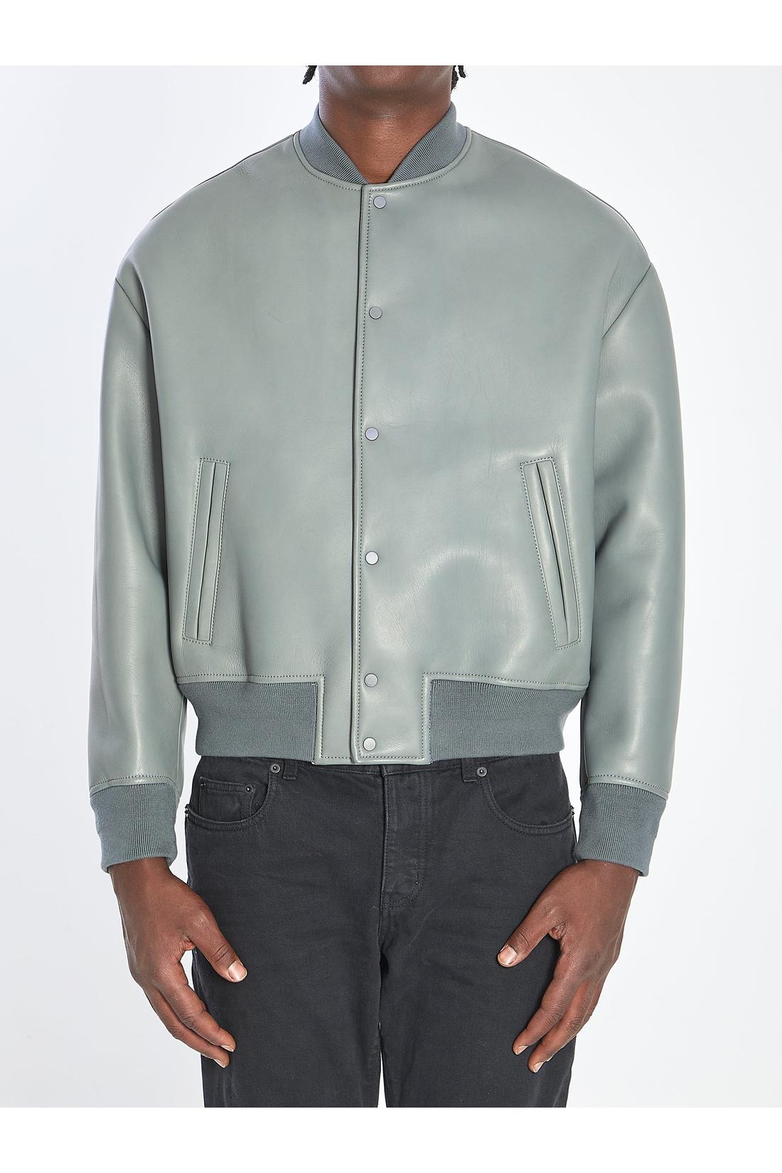 Salvatore Santoro-OUTLET-SALE-Bomber jacket in plongé nappa leather-ARCHIVIST