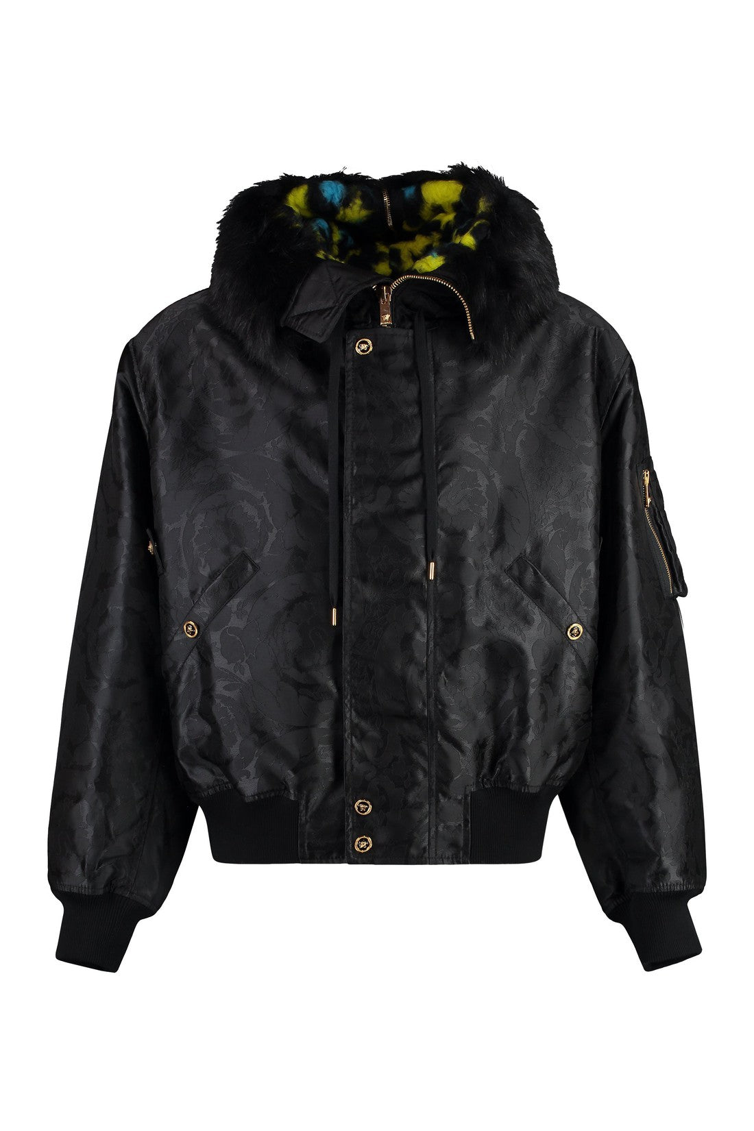 Versace-OUTLET-SALE-Bomber jacket in technical fabric-ARCHIVIST