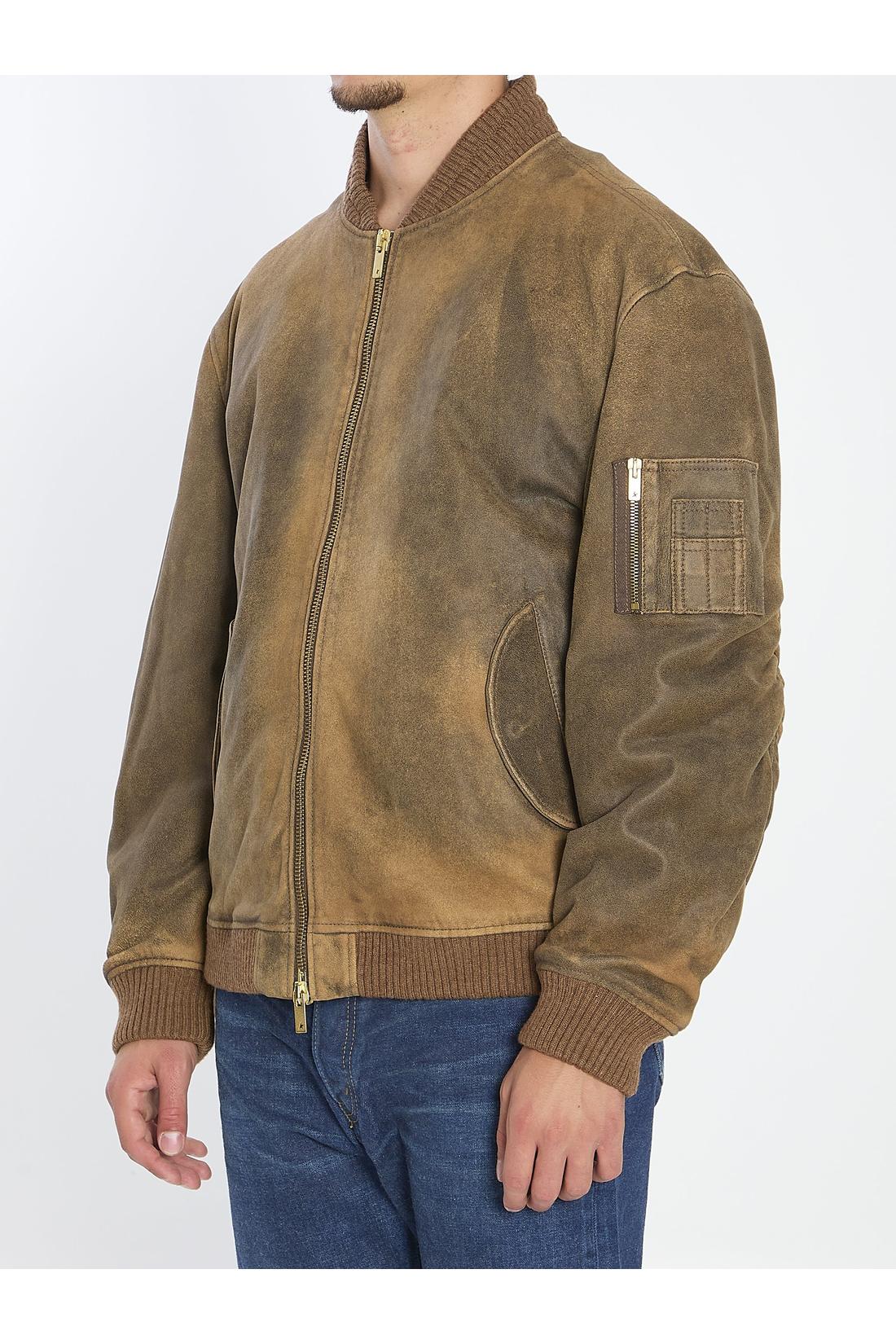 Golden Goose-OUTLET-SALE-Bomber leather jacket-ARCHIVIST
