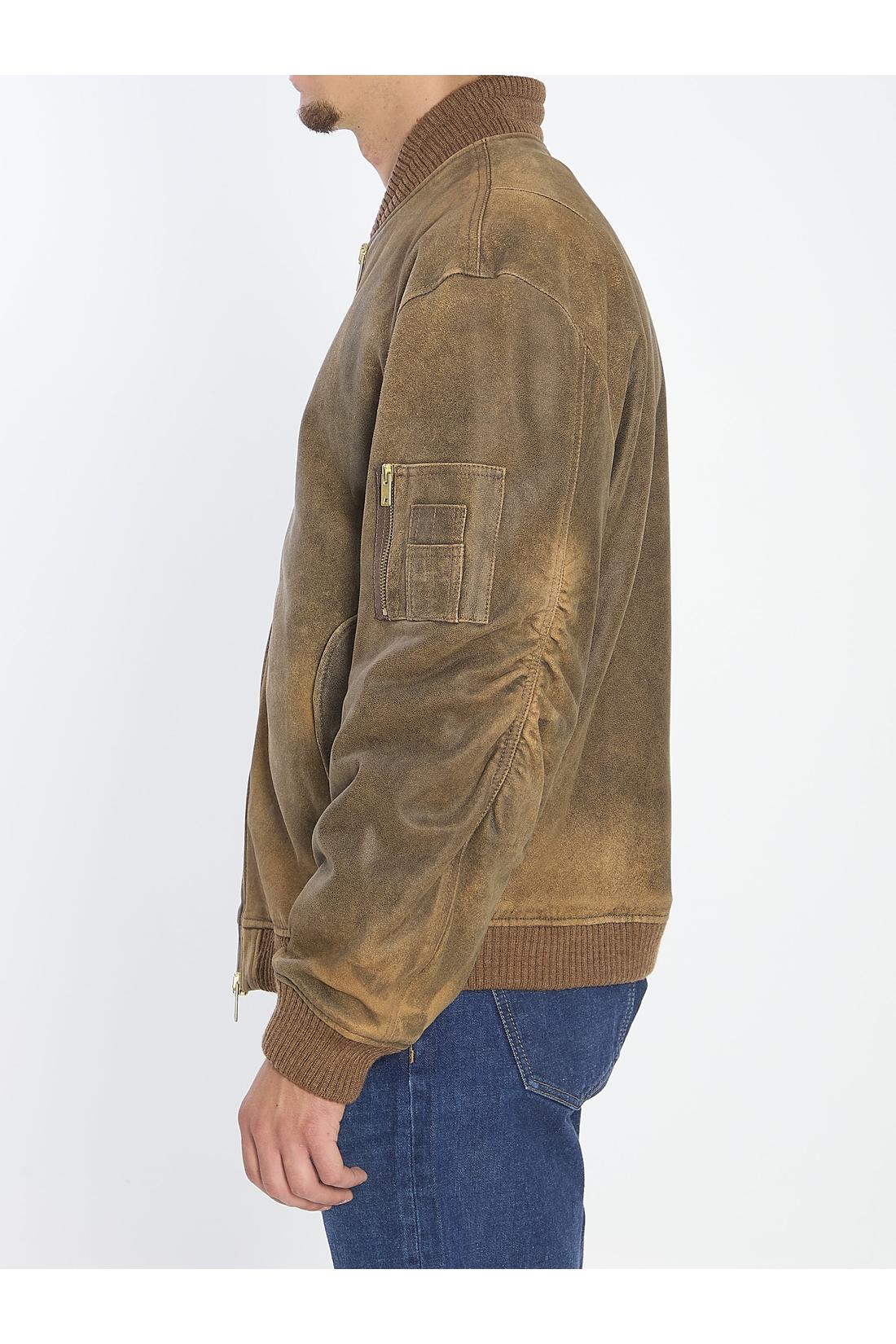 Golden Goose-OUTLET-SALE-Bomber leather jacket-ARCHIVIST