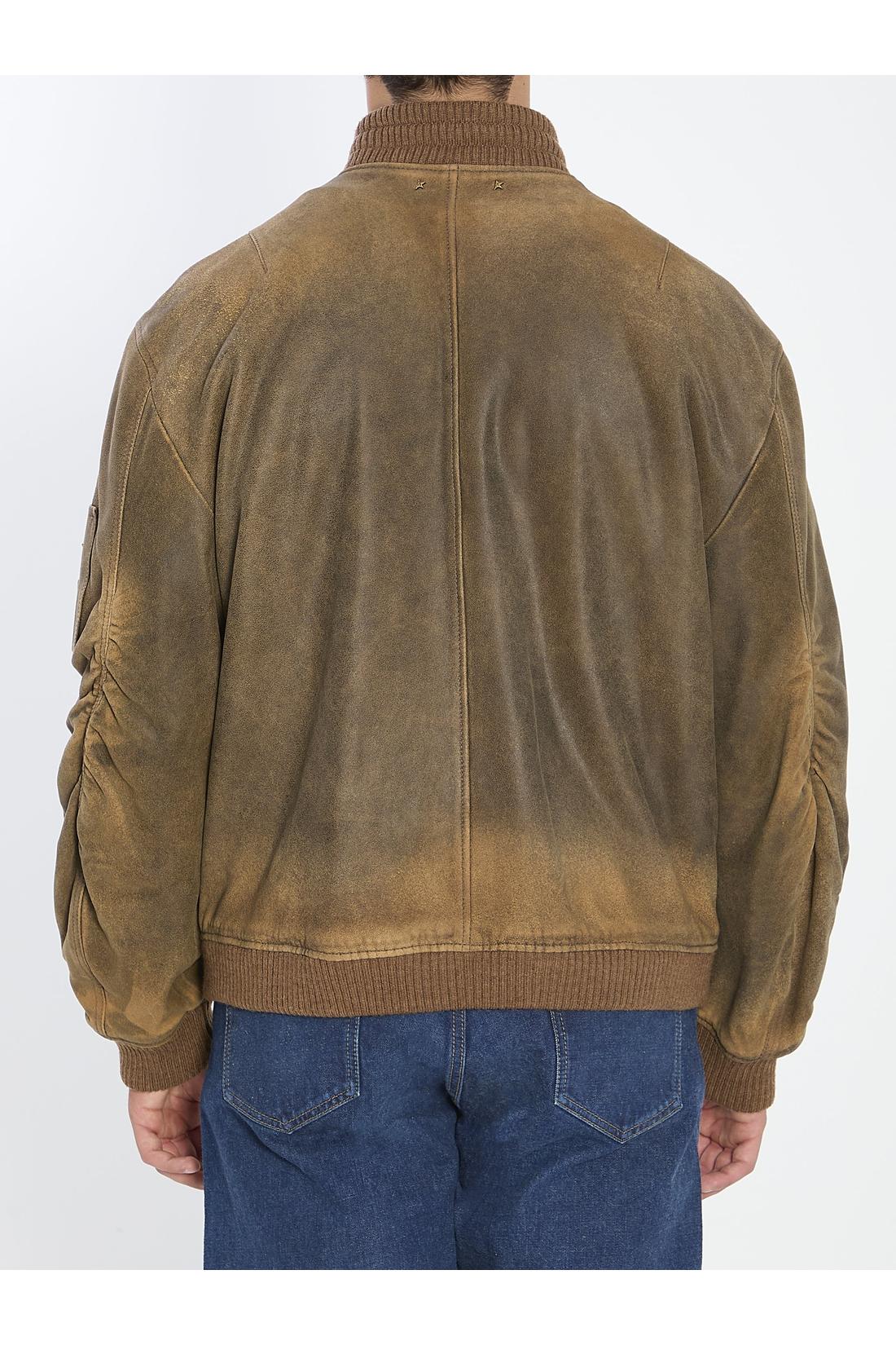 Golden Goose-OUTLET-SALE-Bomber leather jacket-ARCHIVIST