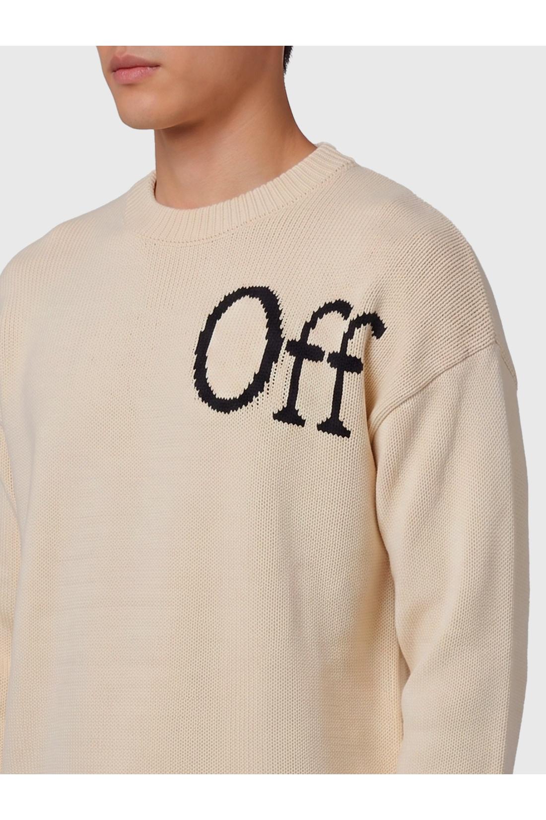 Off White-OUTLET-SALE-Bookish Shared crewneck sweater-ARCHIVIST