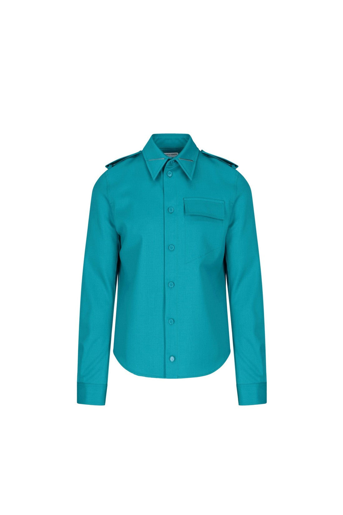 BOTTEGA VENETA-OUTLET-SALE-Bottega Veneta Grain De Poudre Wool Shirt-ARCHIVIST