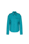 BOTTEGA VENETA-OUTLET-SALE-Bottega Veneta Grain De Poudre Wool Shirt-ARCHIVIST