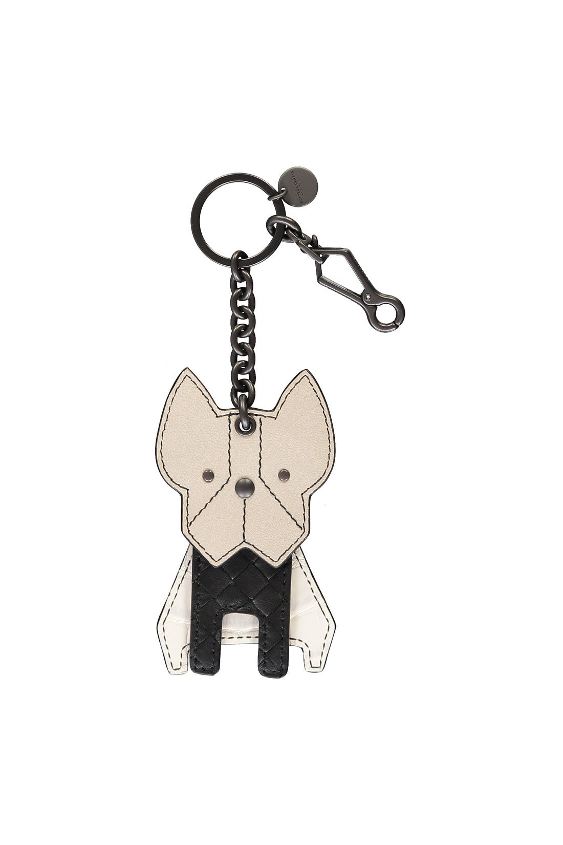 Chain and leather key ring