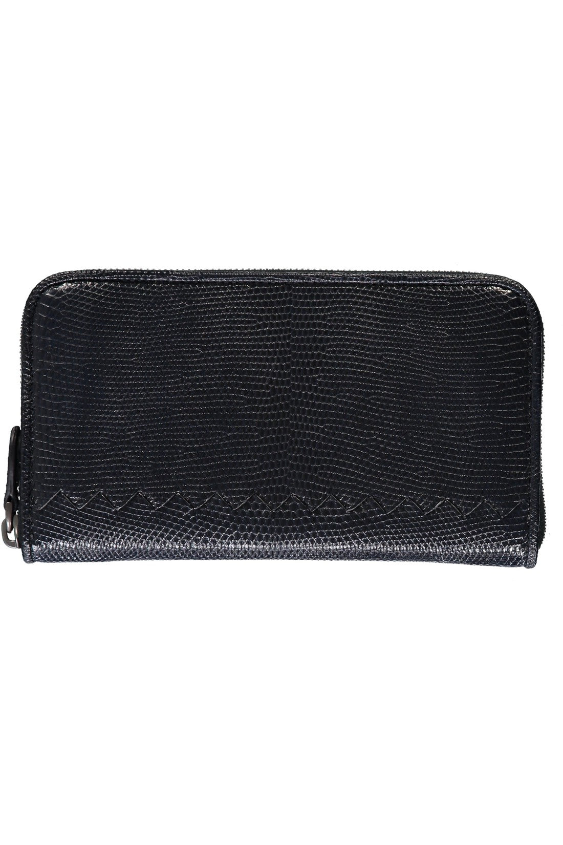 Leather zip-around wallet