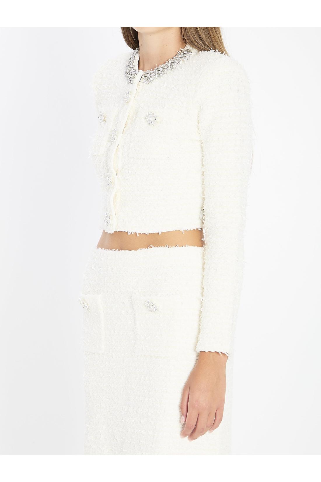 Self Portrait-OUTLET-SALE-Bouclé knit cardigan-ARCHIVIST