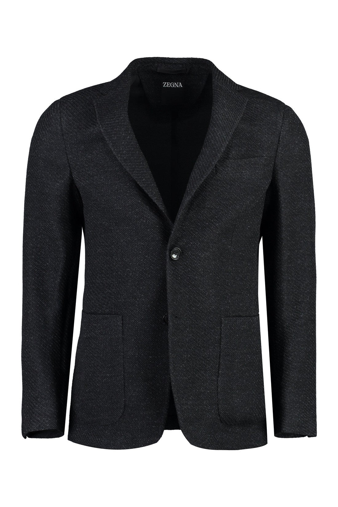 Zegna-OUTLET-SALE-Boucle wool single-breasted jacket-ARCHIVIST