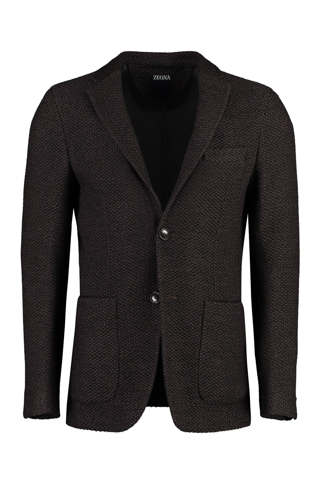 Zegna-OUTLET-SALE-Boucle wool single-breasted jacket-ARCHIVIST