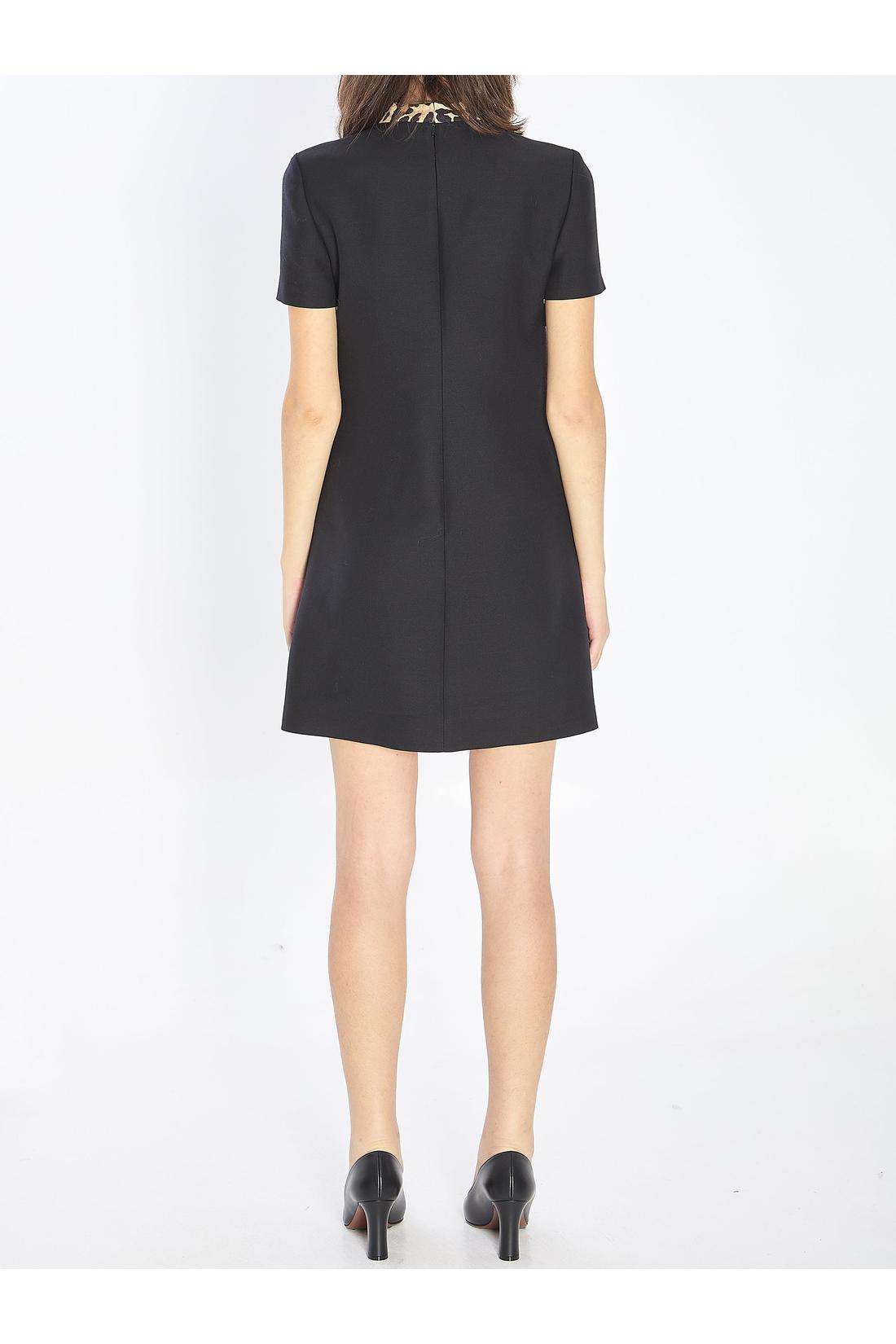 Valentino Garavani-OUTLET-SALE-Bow dress in couture crepe-ARCHIVIST