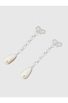 Self Portrait-OUTLET-SALE-Bow pearl droplet earrings-ARCHIVIST