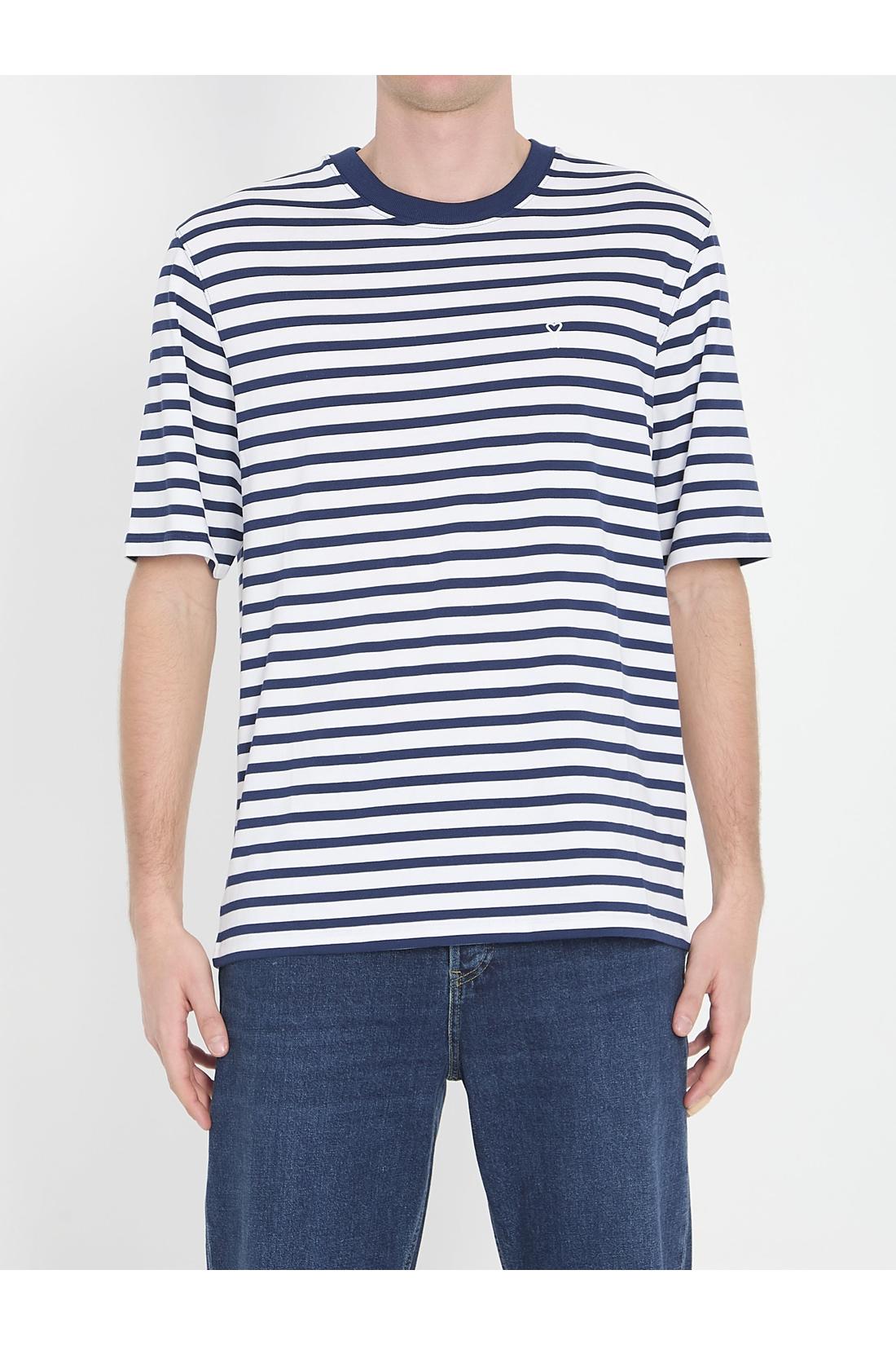 Ami Paris-OUTLET-SALE-Boxy marinière T-shirt-ARCHIVIST