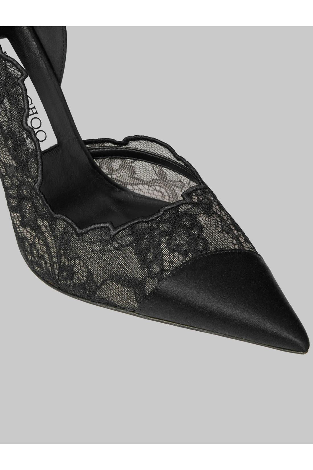 Jimmy Choo-OUTLET-SALE-Brigitte 100 pumps in lace and satin-ARCHIVIST