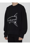 PALM ANGELS-OUTLET-SALE-Broken Shark print sweatshirt-ARCHIVIST