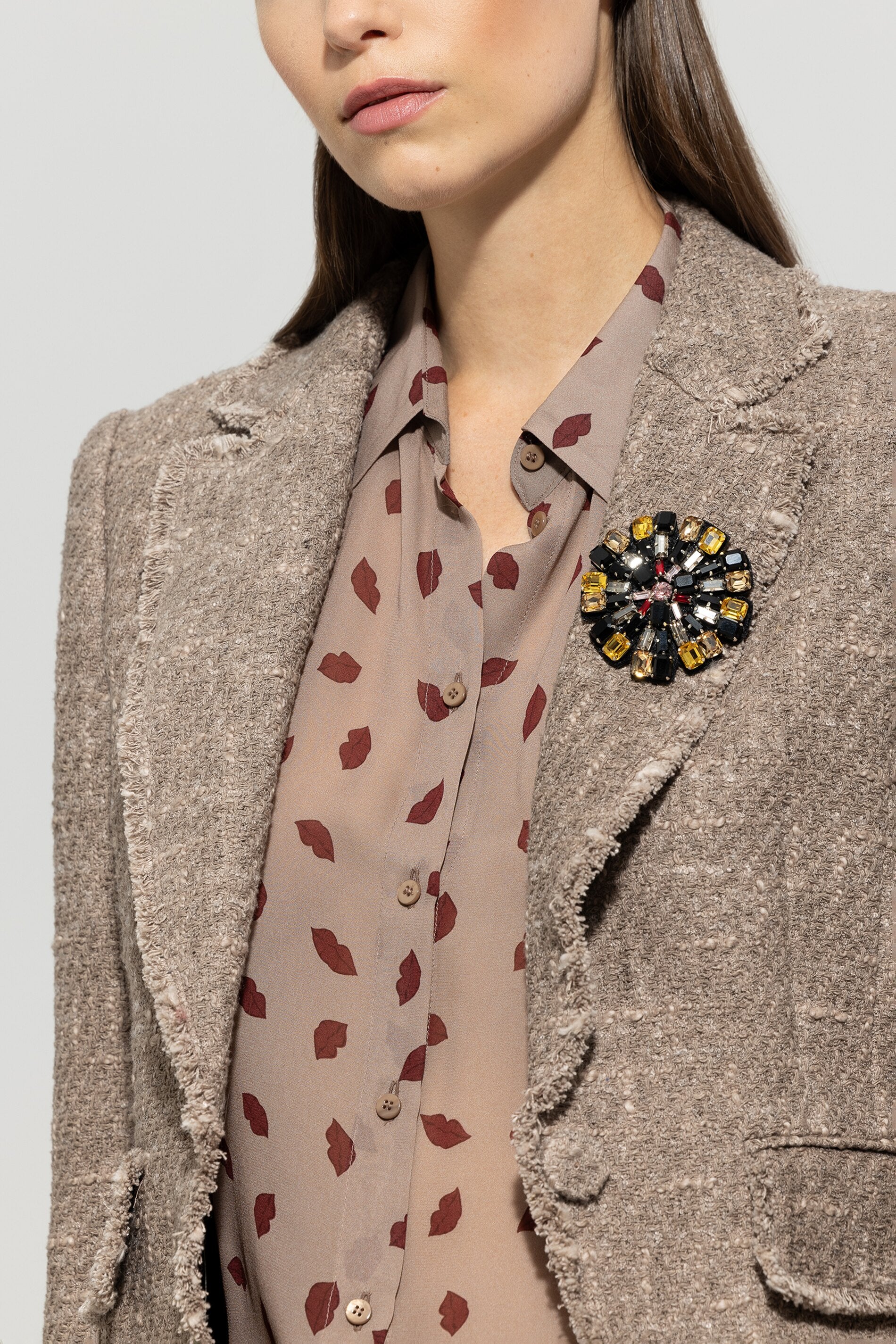 Luisa Cerano-Brosche mit Schmucksteinen-Accessoires-Black-Deal-Outlet-by-ARCHIVIST