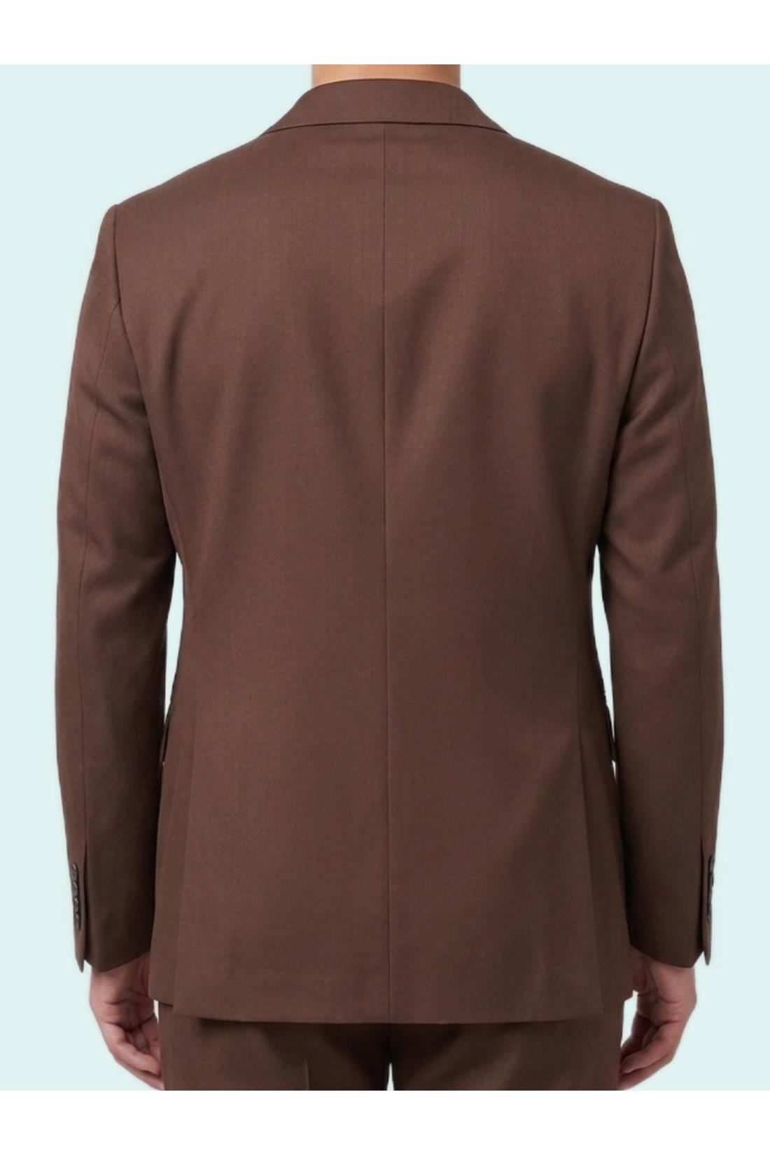 Lardini-OUTLET-SALE-Brown Feeling double-breasted jacket-ARCHIVIST
