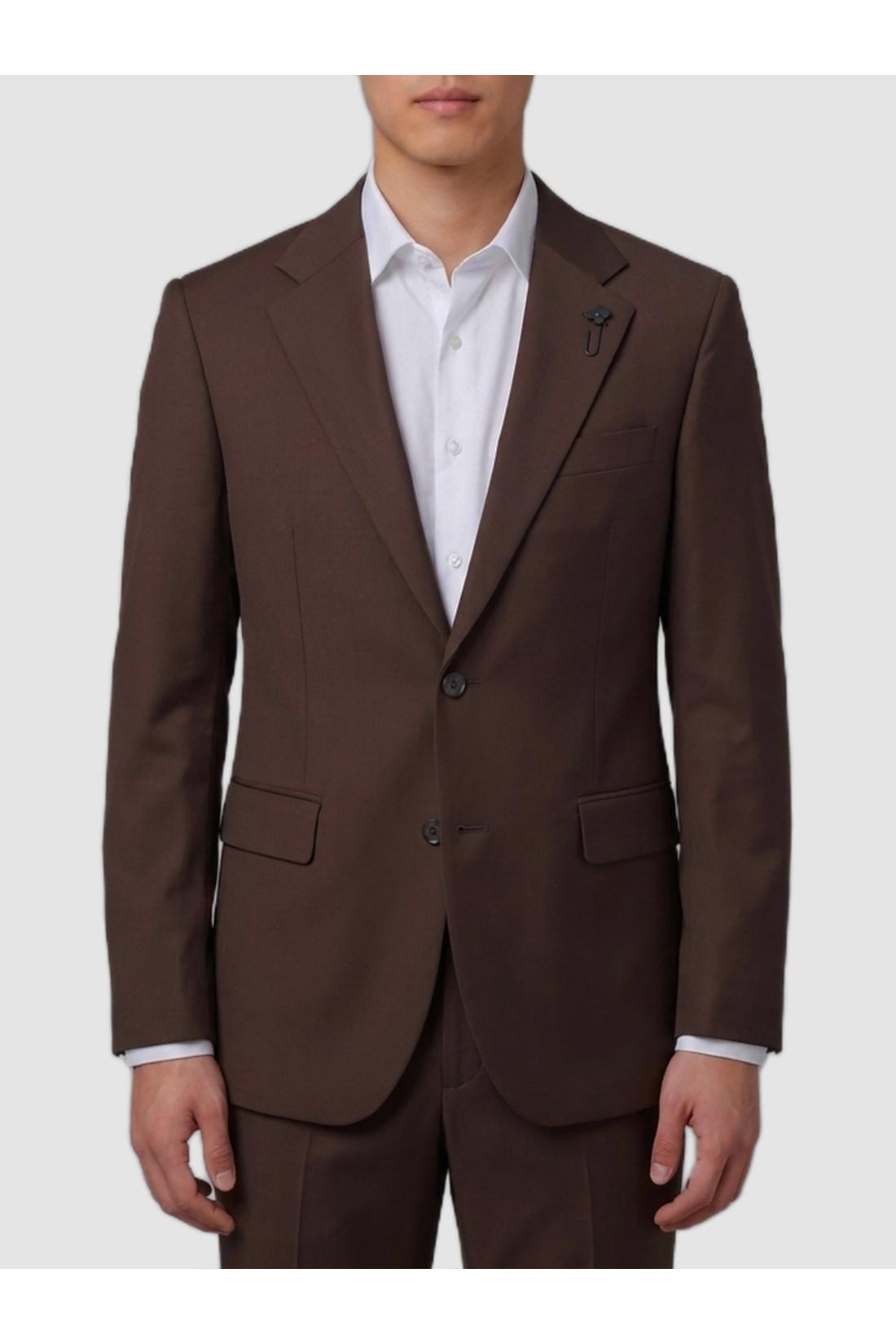 Lardini-OUTLET-SALE-Brown Feeling single-breasted suit-ARCHIVIST