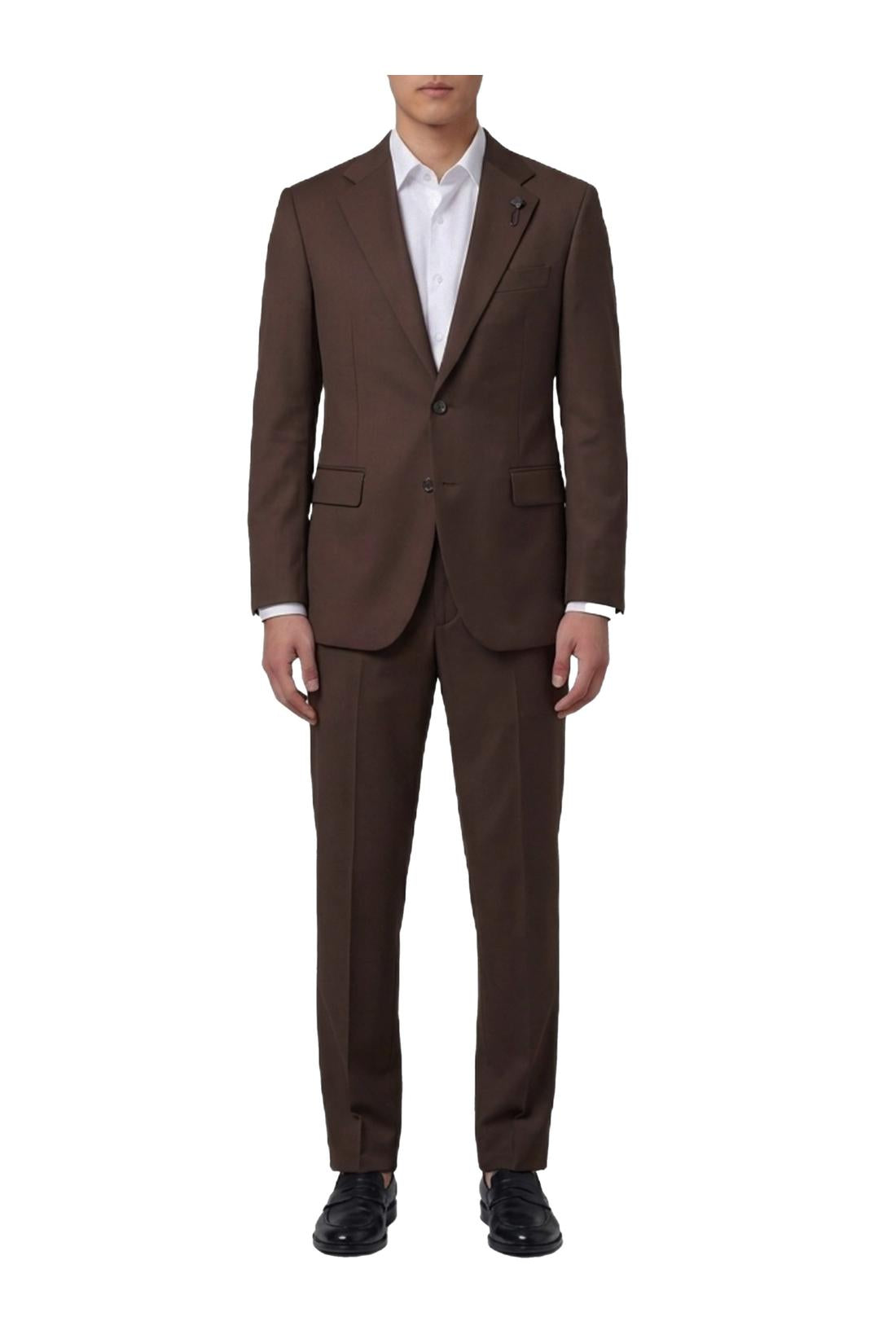 Lardini-OUTLET-SALE-Brown Feeling single-breasted suit-ARCHIVIST