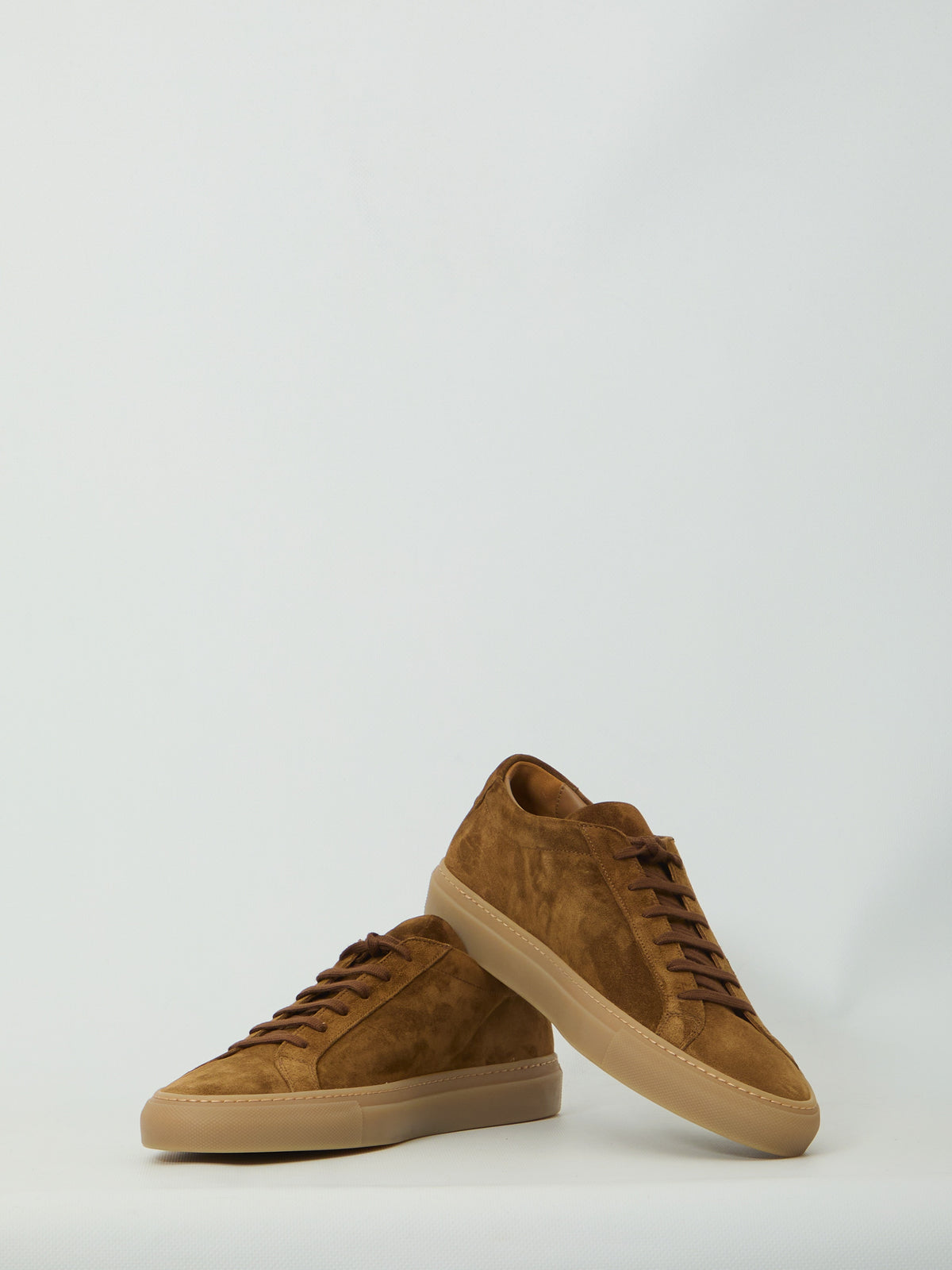 Common Projects-OUTLET-SALE-Brown suede Achilles Premium sneakers-ARCHIVIST
