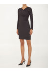 BOTTEGA VENETA-OUTLET-SALE-Brown viscose dress-ARCHIVIST