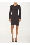 BOTTEGA VENETA-OUTLET-SALE-Brown viscose dress-ARCHIVIST