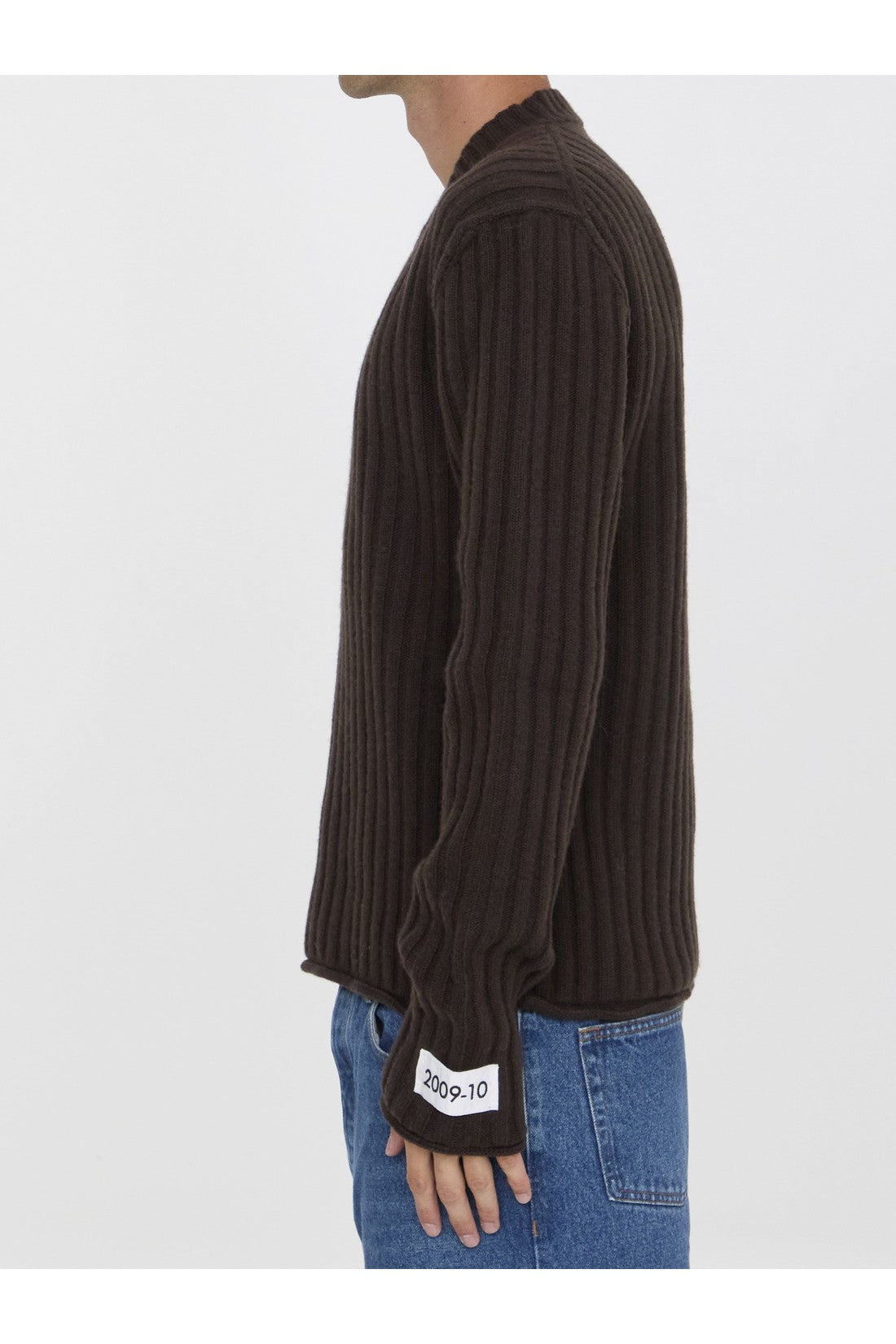 DOLCE&GABBANA-OUTLET-SALE-Brown wool sweater-ARCHIVIST