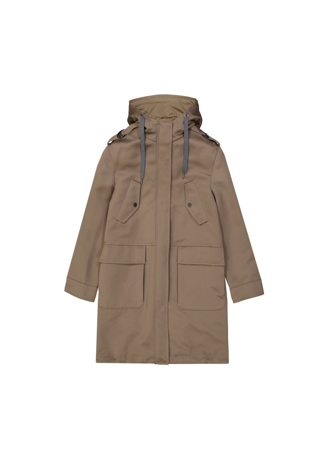 BRUNELLO CUCINELLI-OUTLET-SALE-Brunello Cucinelli Blend Cotton Parka-ARCHIVIST