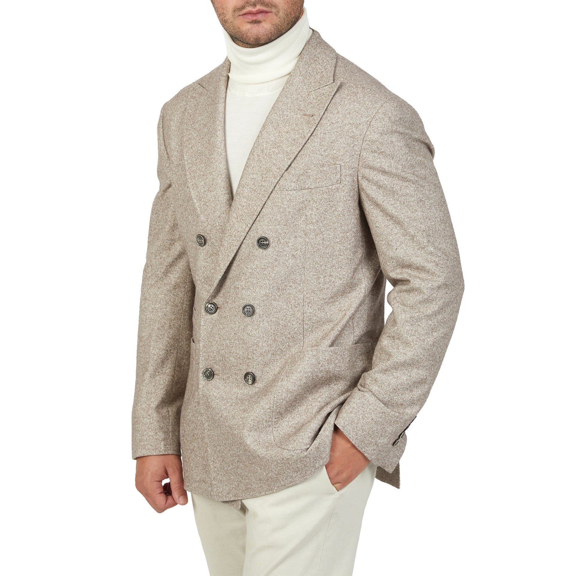 Brunello Cucinelli Double-Breasted Wool Jacket-Brunello Cucinelli-Sale