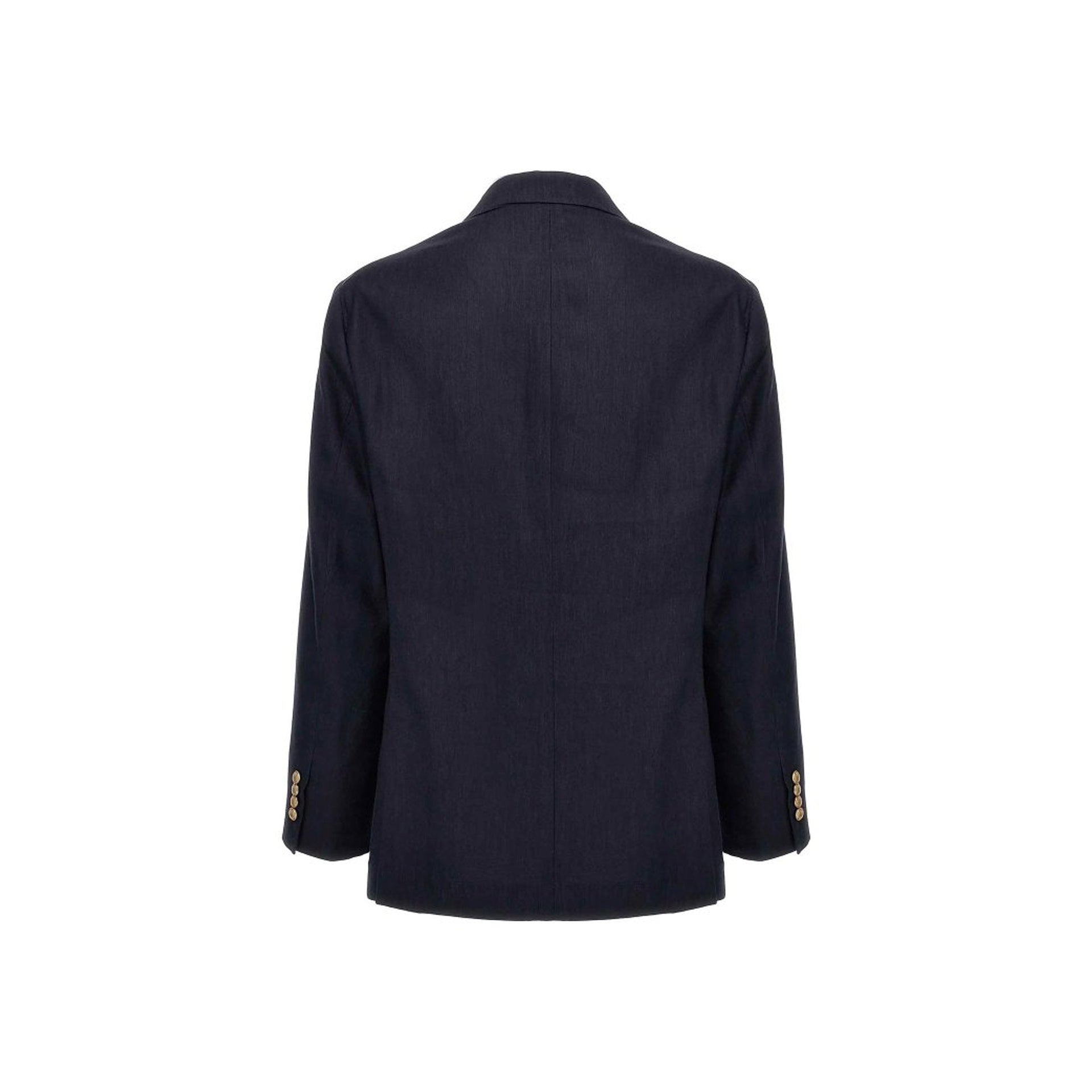 Brunello Cucinelli-OUTLET-SALE-Brunello Cucinelli Linen And Wool Jacket-ARCHIVIST