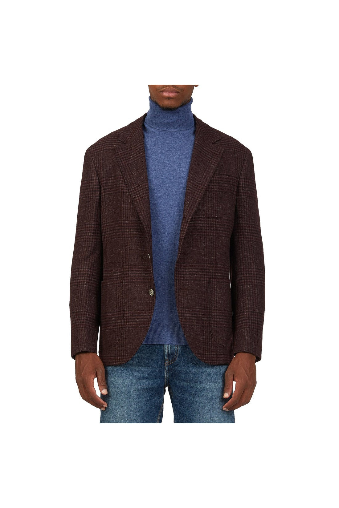 BRUNELLO CUCINELLI-OUTLET-SALE-Brunello Cucinelli Tartan Wool Jacket-ARCHIVIST