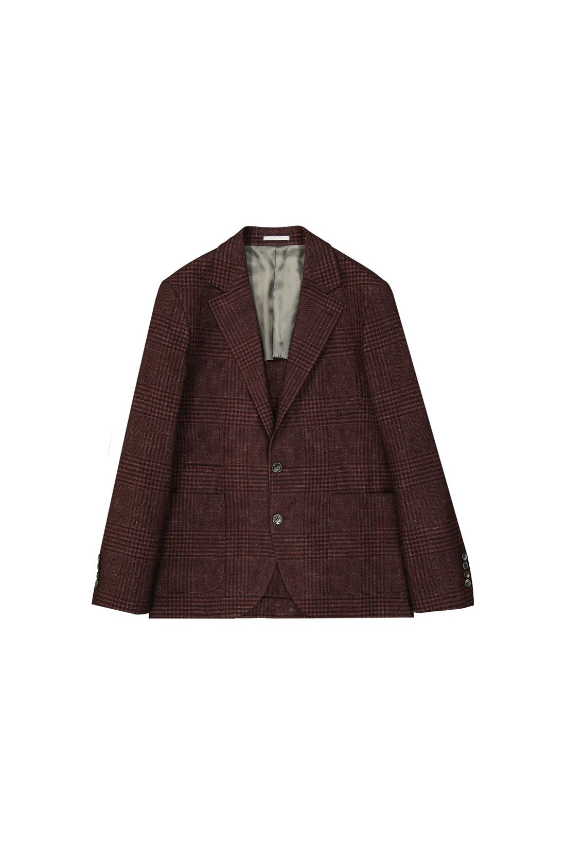 BRUNELLO CUCINELLI-OUTLET-SALE-Brunello Cucinelli Tartan Wool Jacket-ARCHIVIST