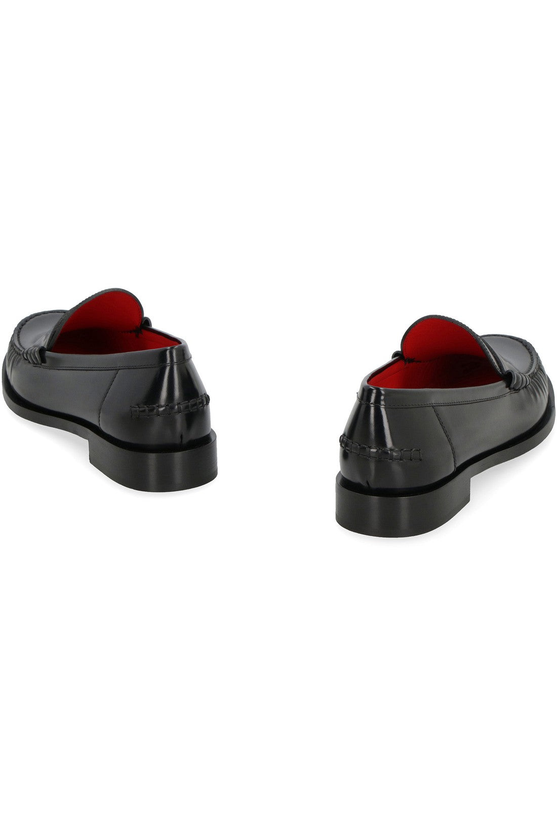 FERRAGAMO-OUTLET-SALE-Brushed leather loafers-ARCHIVIST