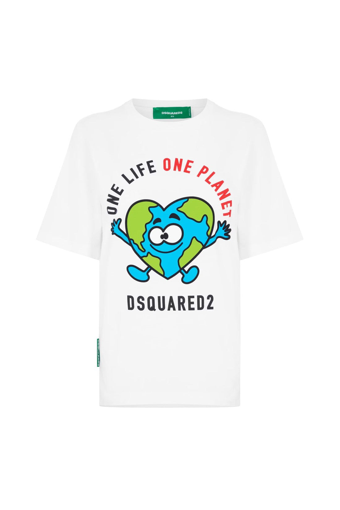 Dsquared2-OUTLET-SALE-Buddy Earth Logo T-Shirt-ARCHIVIST