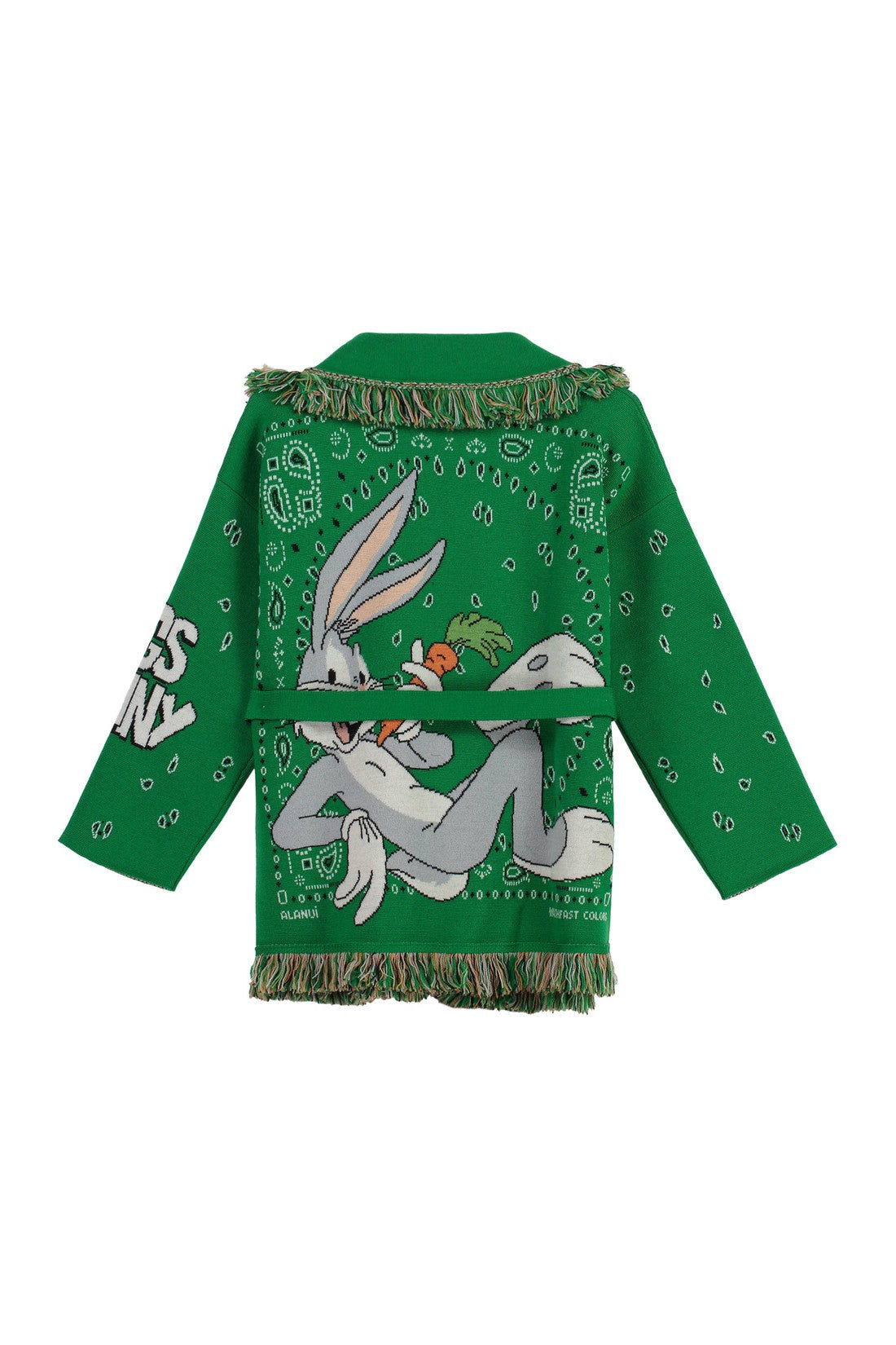 Alanui-OUTLET-SALE-Bugs Bunny Bandana Jacquard wool cardigan-ARCHIVIST