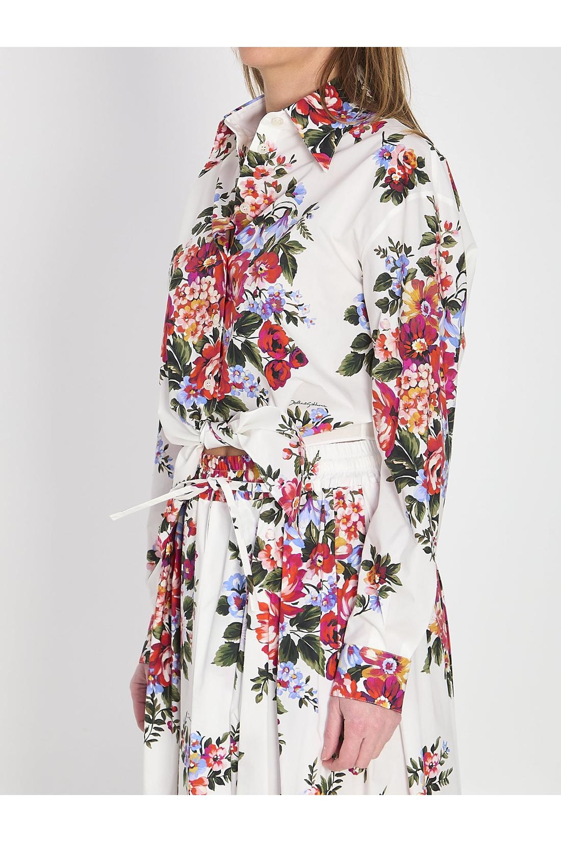 Dolce & Gabbana-OUTLET-SALE-Bunch of flowers print shirt-ARCHIVIST