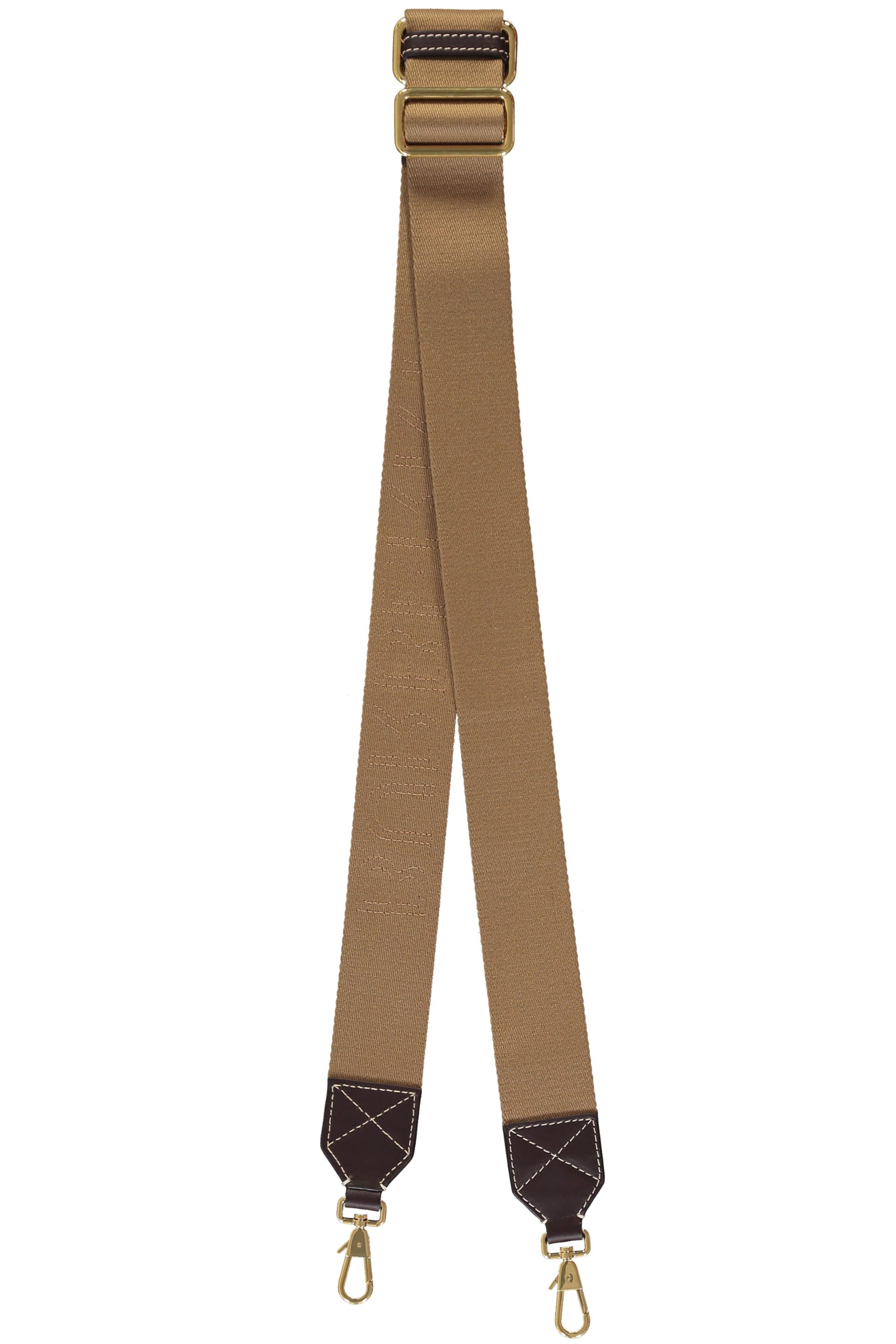 Adjustable and removable fabric shoulder strap