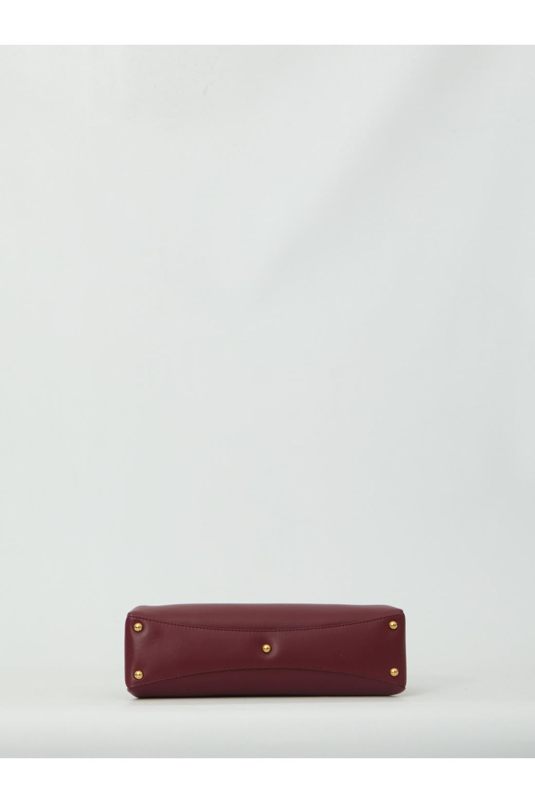 Dolce & Gabbana-OUTLET-SALE-Burgundy lambskin shoulder bag-ARCHIVIST