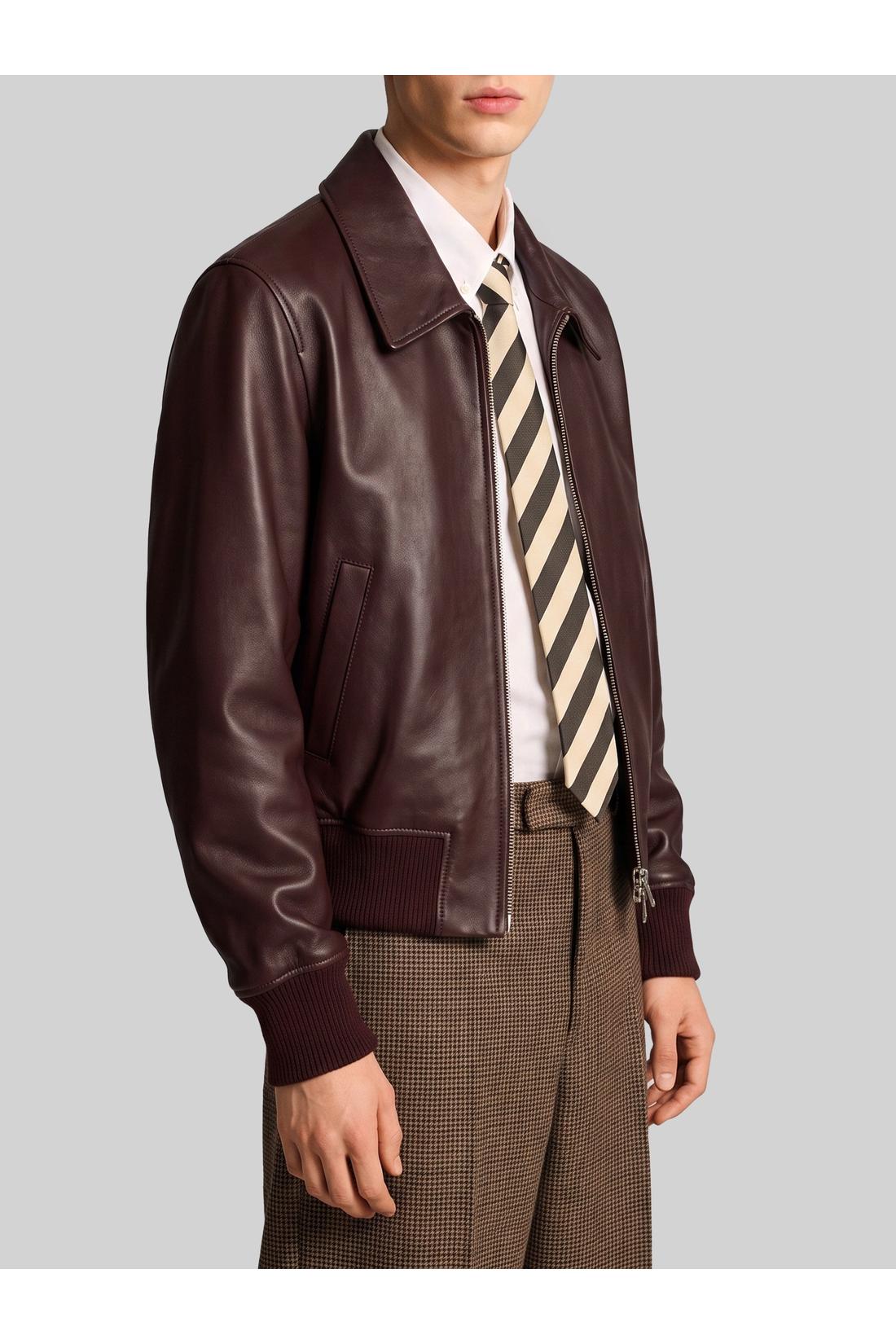 Ami Paris-OUTLET-SALE-Burgundy zip bomber jacket-ARCHIVIST