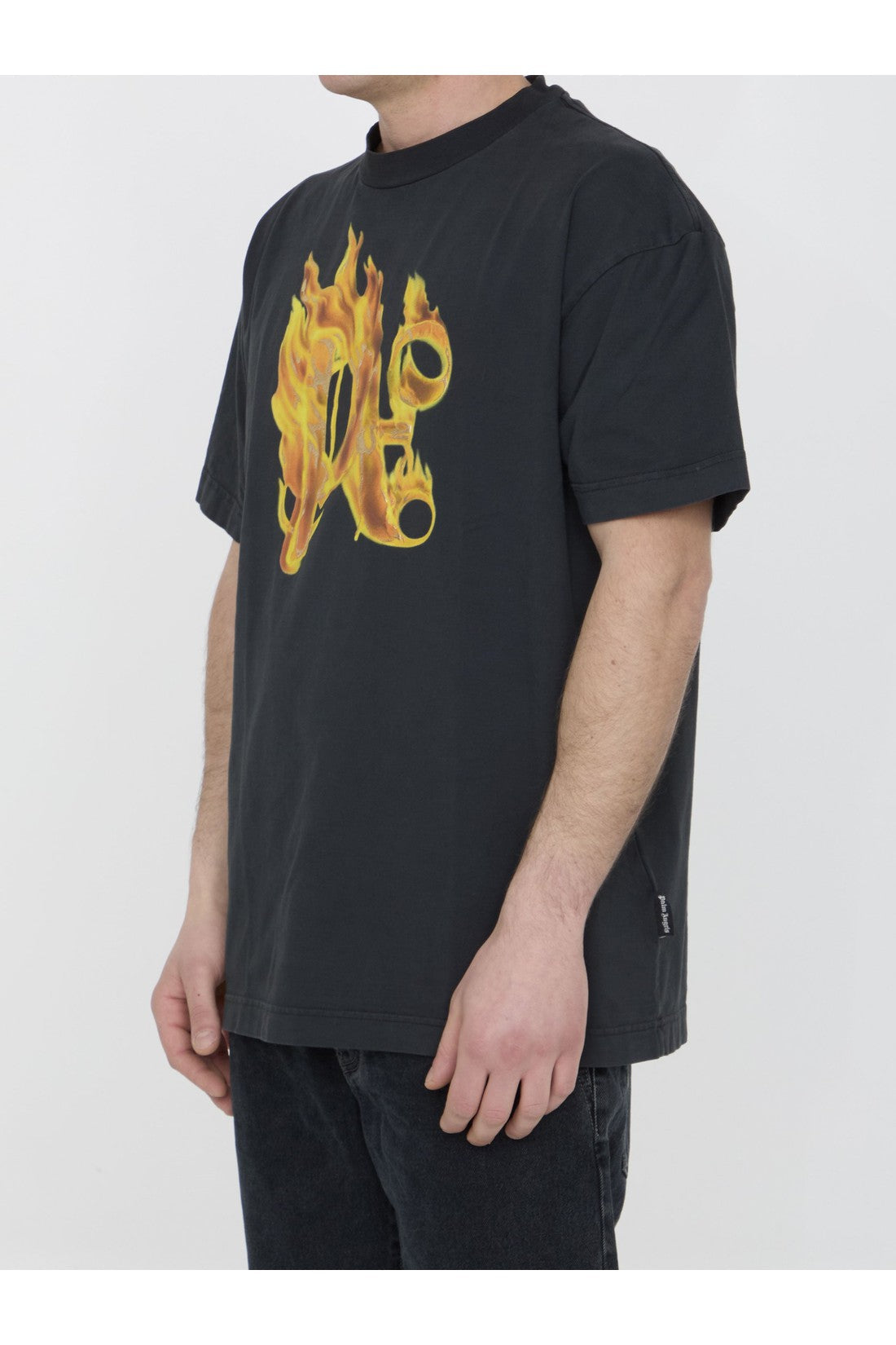 Palm Angels-OUTLET-SALE-Burning Monogram t-shirt-ARCHIVIST